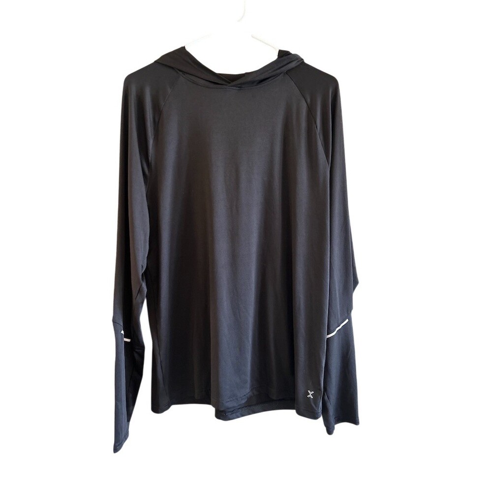 Xersion Hoodie Mens Size M Black Pullover Long Sleeve Quick-Dri Thermal
